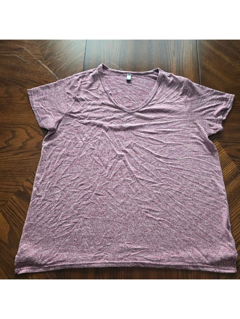 32 Degrees Cool purple heather V neck T shirt XXL lightweight everyday tee